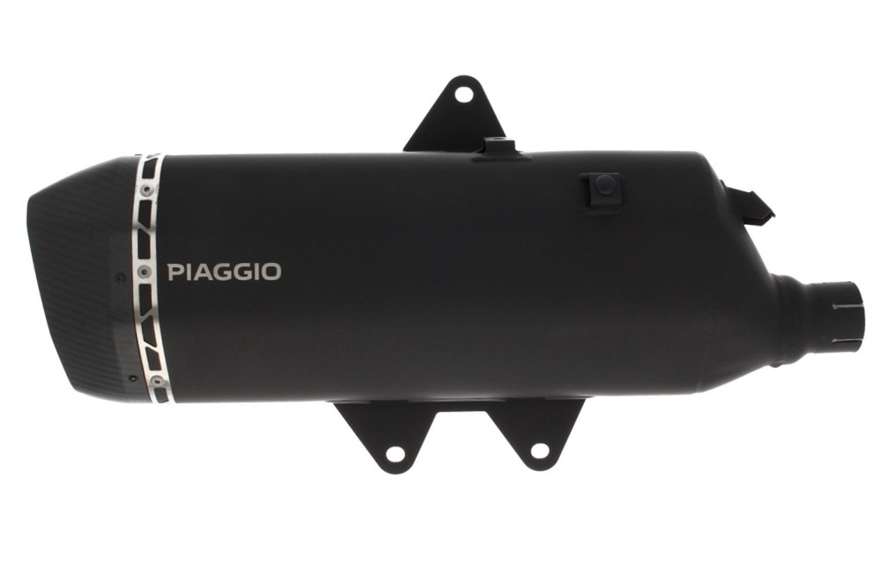 Slip-on-Schalldämpfer Edelstahl schwarz für Piaggio MP3 HPE 400