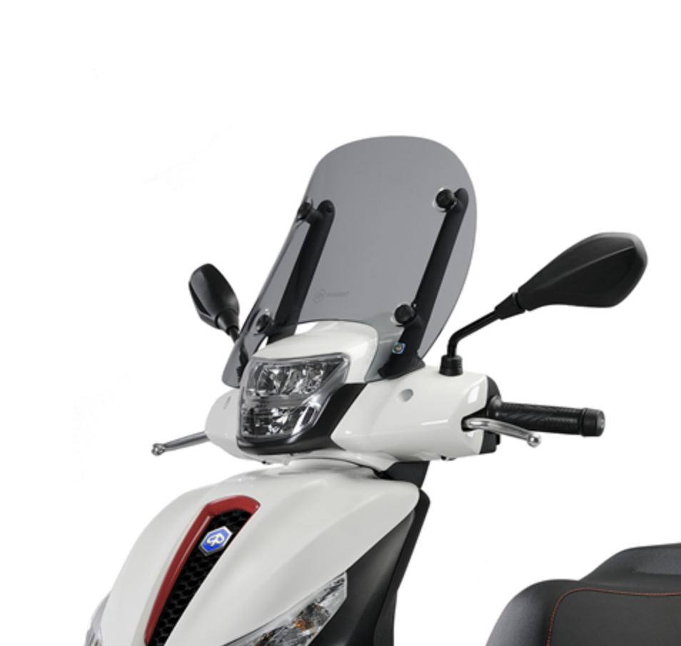 Sport Windschutzscheibe komplett, getönt für Medley Original Piaggio