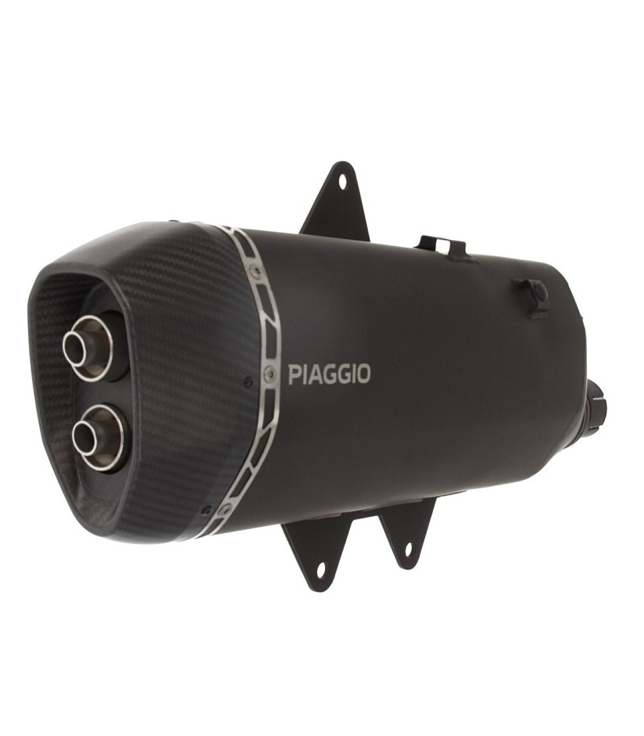 Slip-on-Schalldämpfer Edelstahl schwarz für Piaggio MP3 HPE 400